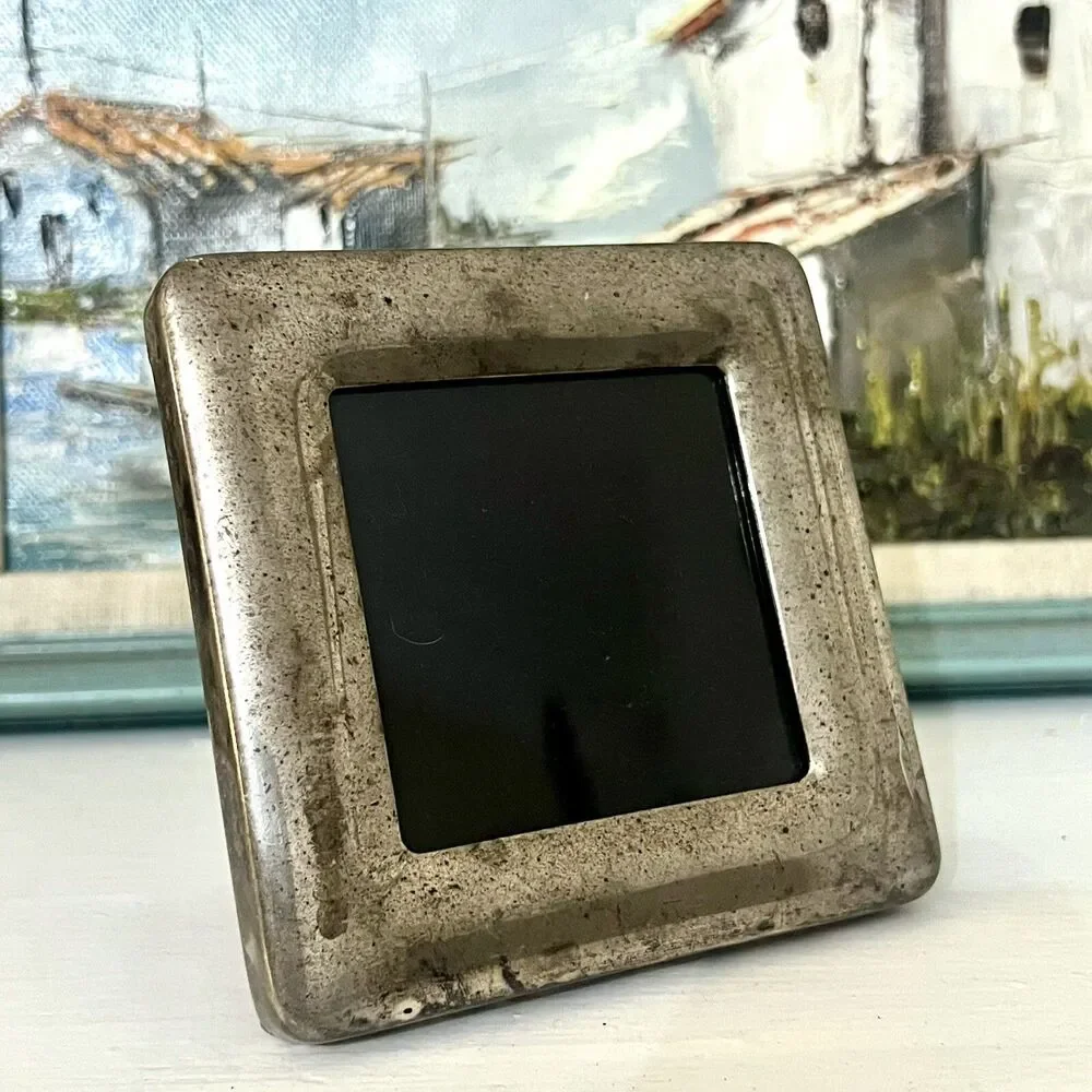 Tiffany & Co Elsa Peretti Sterling Silver Square 4 inch Picture Frame 925 Italy